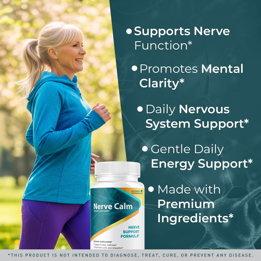 Nature’s NutriWave NerveCalm vegan capsules close-up.