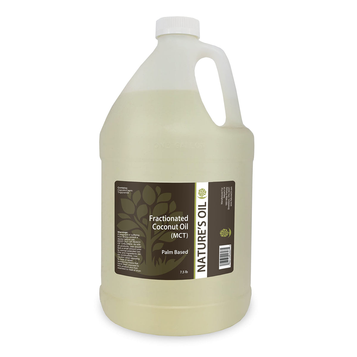 Nature's Oil fractionated coconut oil gallon pour, ideal for massage and essential oil blends