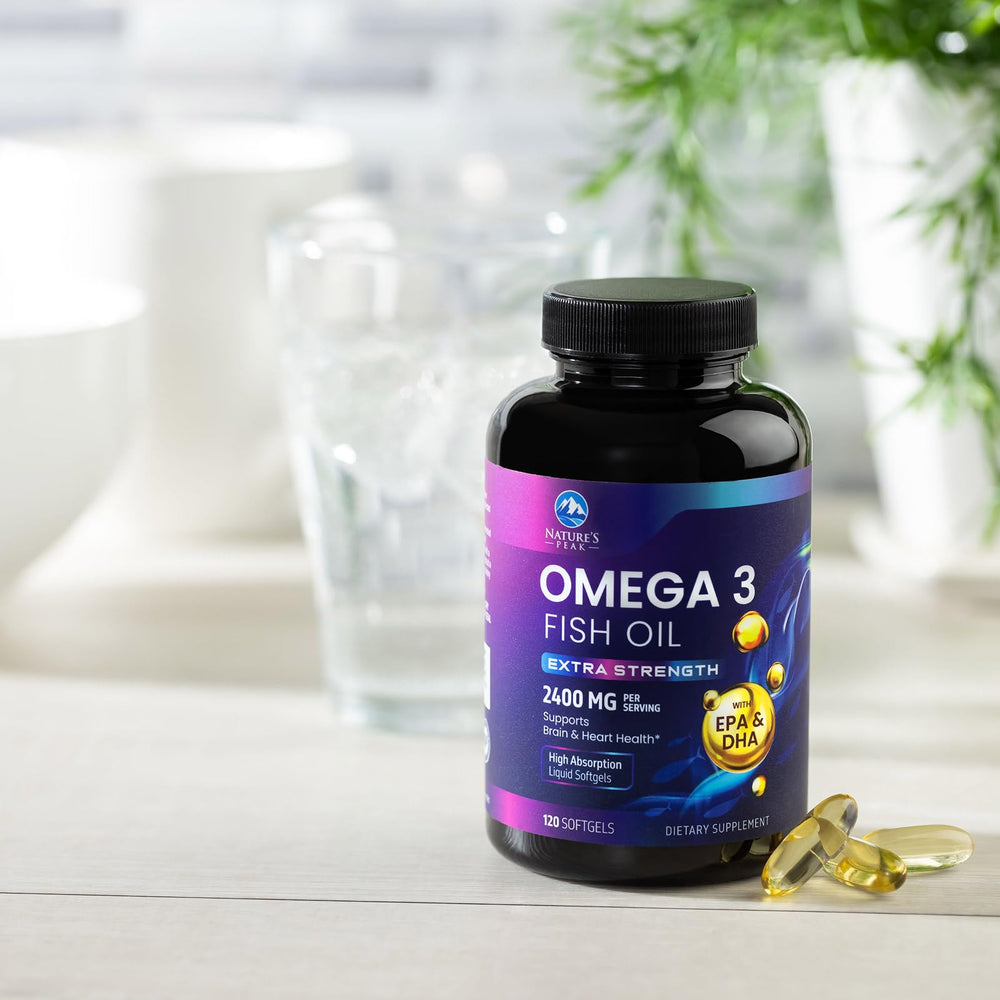 Nature's Peak Omega-3: aceite de pescado purificado para uso diario.