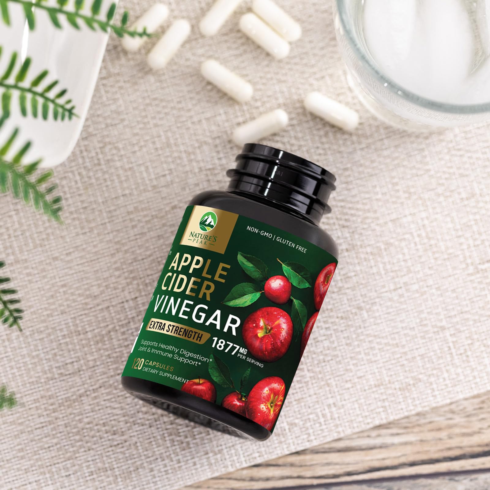 Nature’s Peak ACV capsules daily routine setup