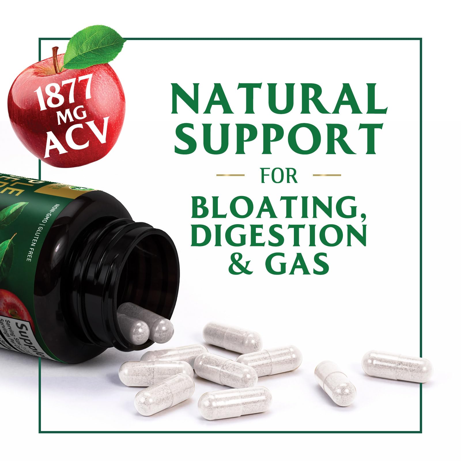 Nature’s Peak ACV capsules packaging and tablet form
