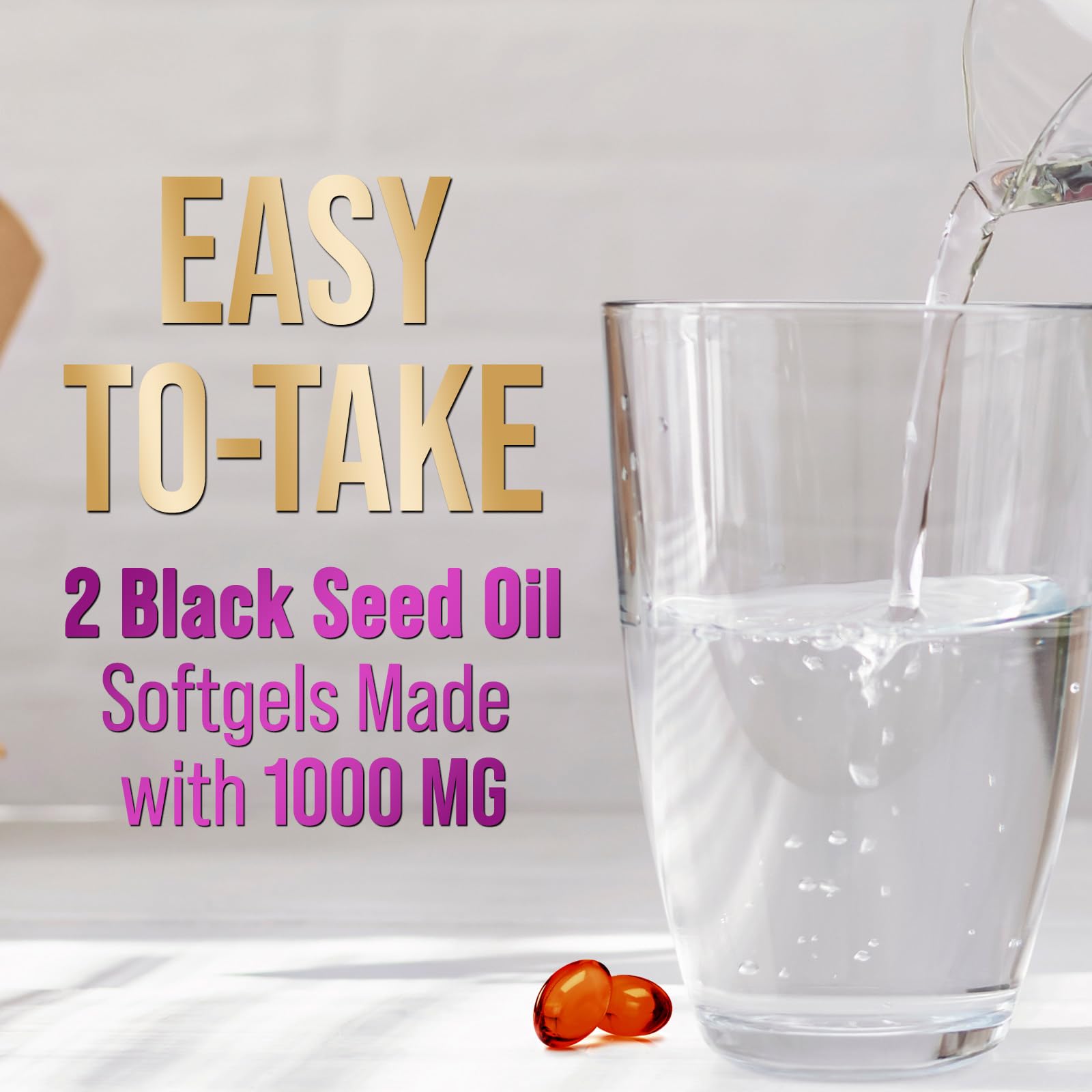 Nature's Peak simple, gluten-free immune-support supplement on countertop.