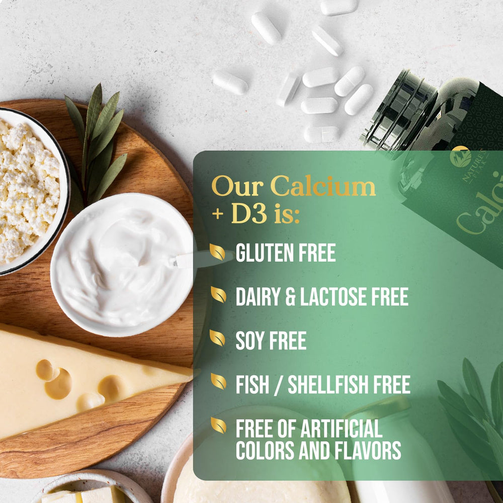 Nature's Peak packaging visual emphasizes calcium D3 supplement quality