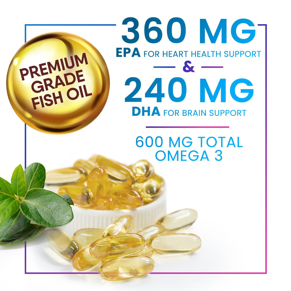 Nature's Peak Omega-3: etiqueta EE. UU., alta pureza para bienestar general.
