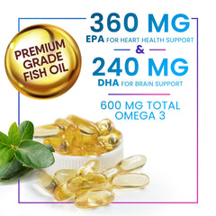 Nature's Peak Omega-3: etiqueta EE. UU., alta pureza para bienestar general.