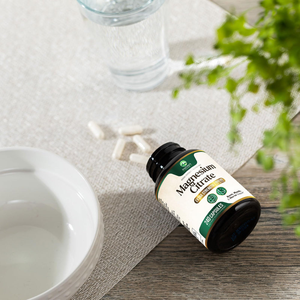 Nature's Peak capsules arranged neatly suggesting daily routine use.