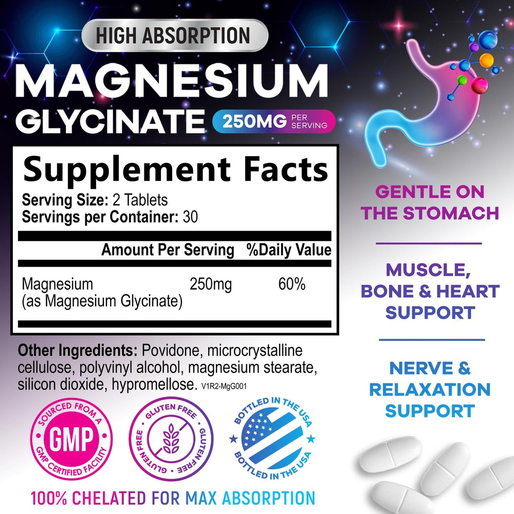 Nature's Peak Magnesium Glycinate capsules closeup show easy daily support.