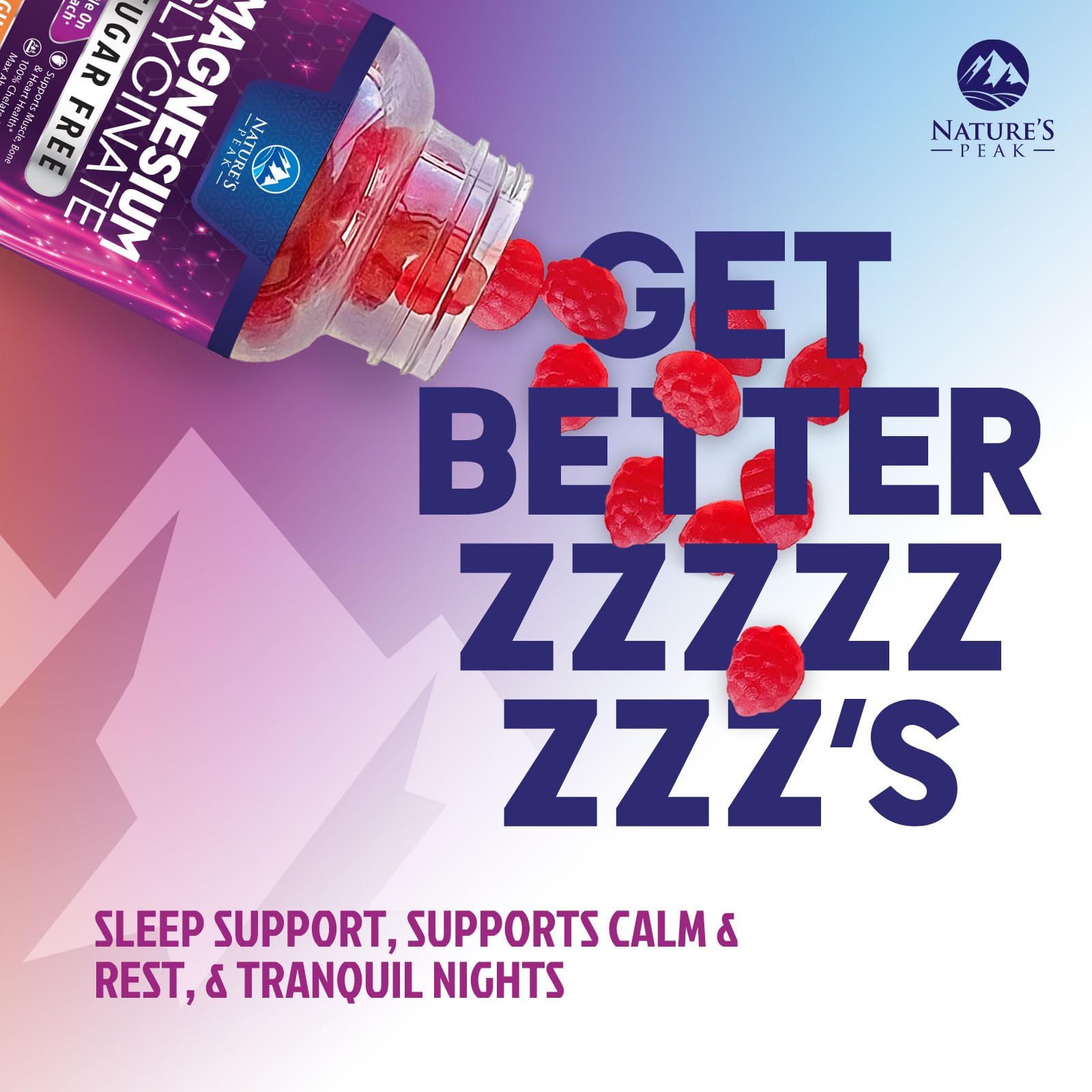 Nightstand setup suggests evening routine and consistent magnesium intake.
