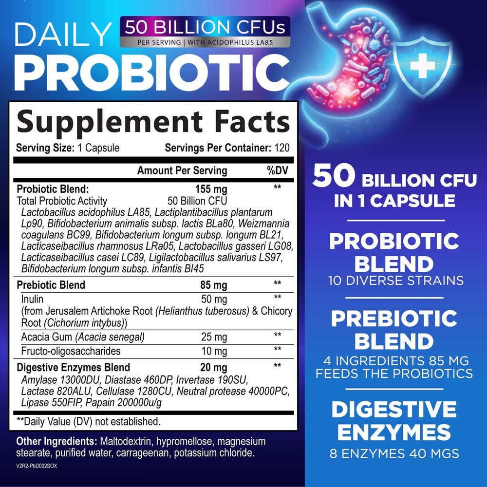 Nature's Peak Probiotics capsules delivering robust strains for balanced digestion.