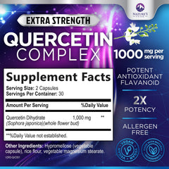 Nature's Peak Quercetin capsules – easy-to-swallow daily immune and cellular support.