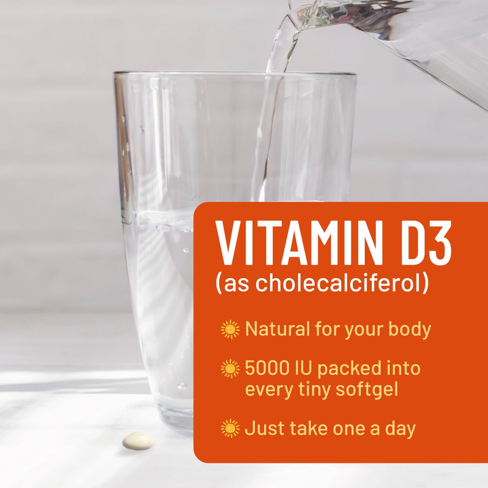 Nature's Peak vitamin D3 5000 IU supports immune health