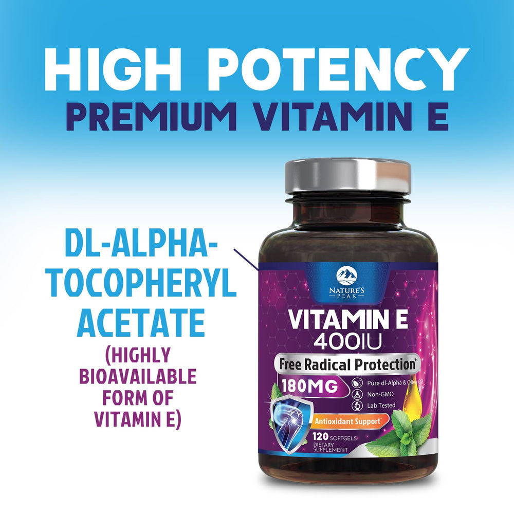Vitamin E 400 IU softgels by Nature's Peak suggest immune support