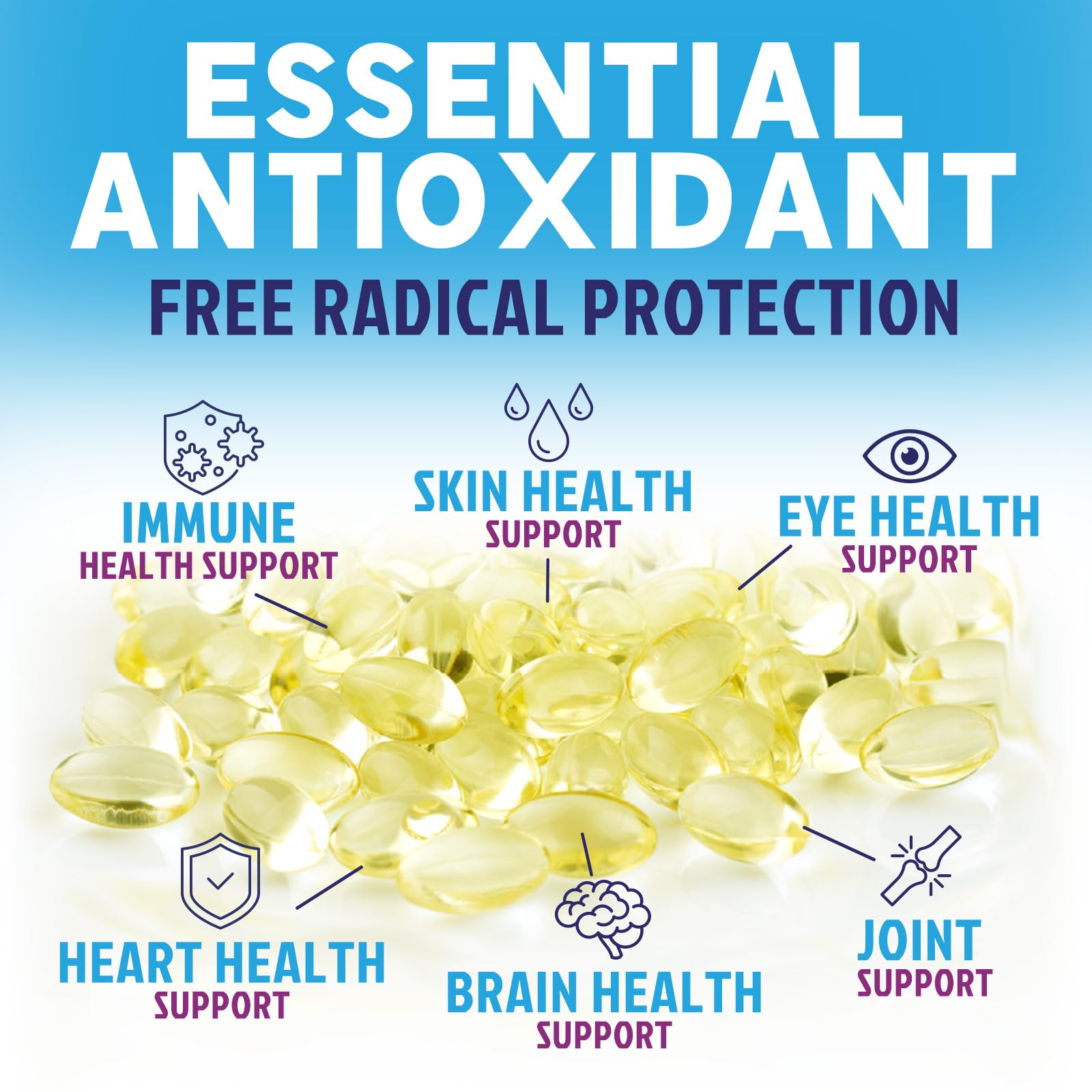 Nature's Peak Vitamin E bottle on a clean display