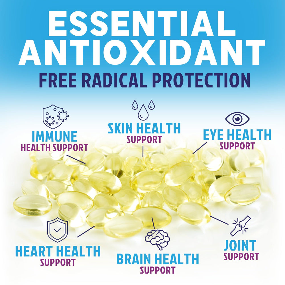 Nature's Peak Vitamin E bottle on a clean display