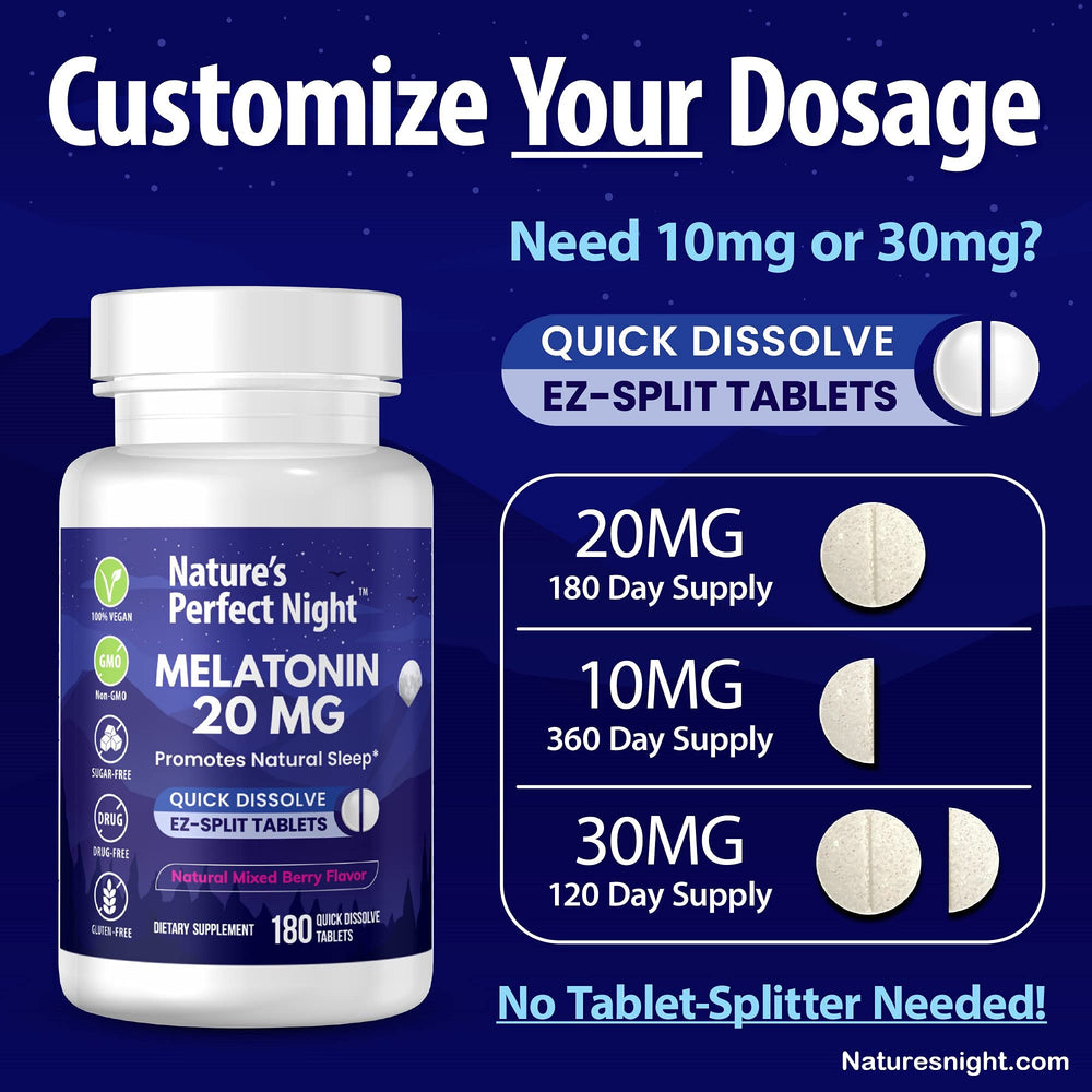 Nature's Perfect Night sugar-free melatonin supports a smoother bedtime routine.