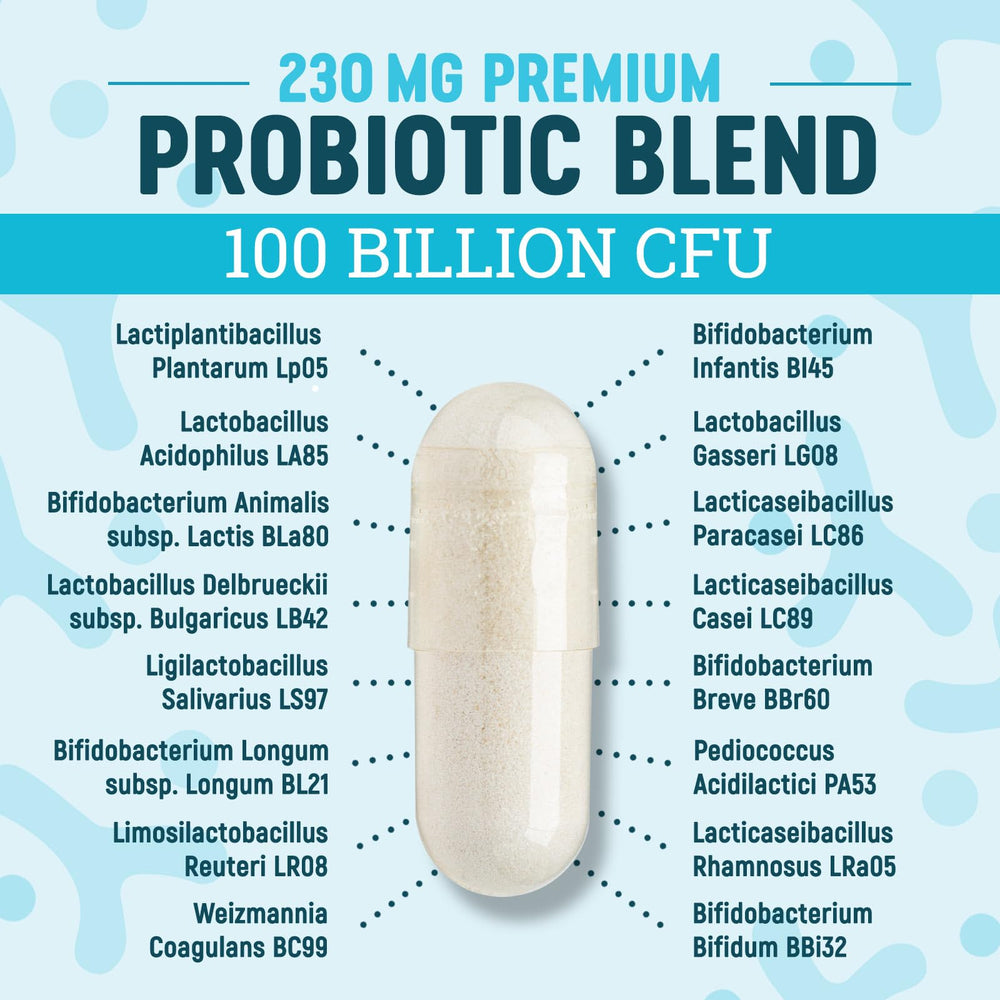 Nature's Physician Probiotics bottle pour showing easy daily dosing on-the-go