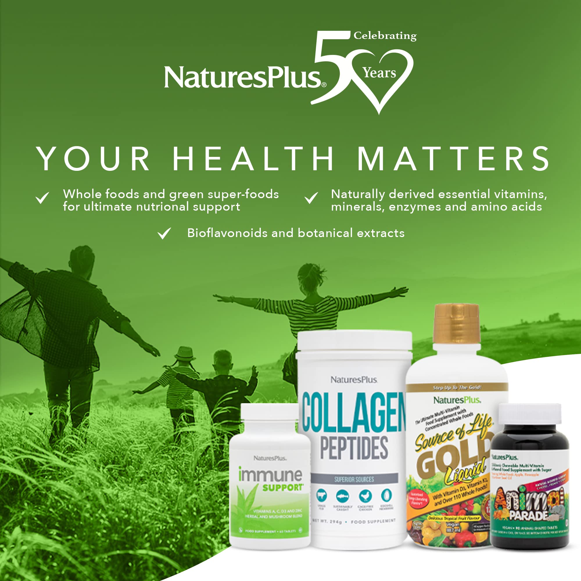 Nature's Plus bottle highlights potential cardiovascular support and general wellness