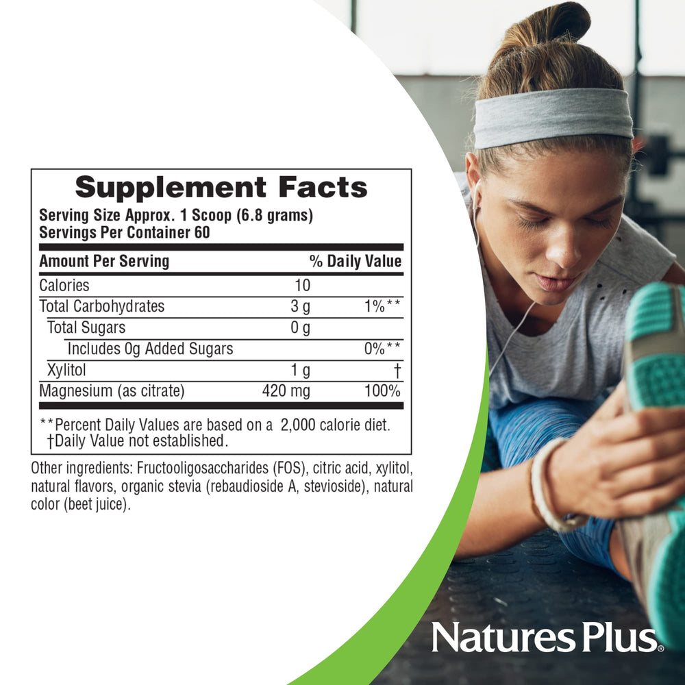 Close-up of KalmAssure ingredients label showing non-GMO, vegan, gluten-free features
