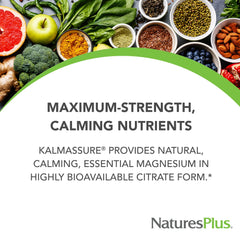KalmAssure pink lemonade powder with scoop suggesting easy daily use and mood support potential