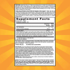 Nature's Secret Multi-Herb Colon Cleanse bottle back label, detailing fiber blend and probiotic support