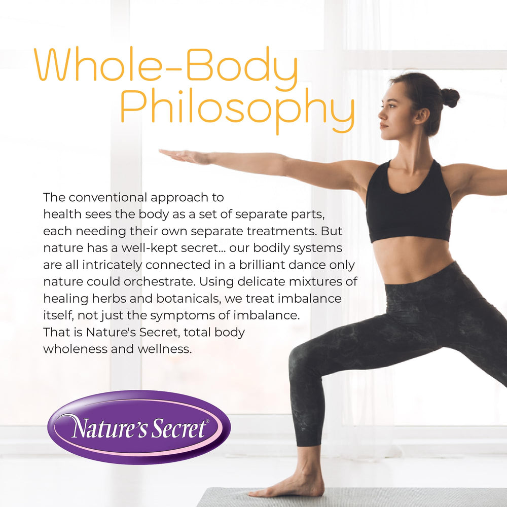 Nature's Secret Super Cleanse gut health scene suggesting daily routine benefits.