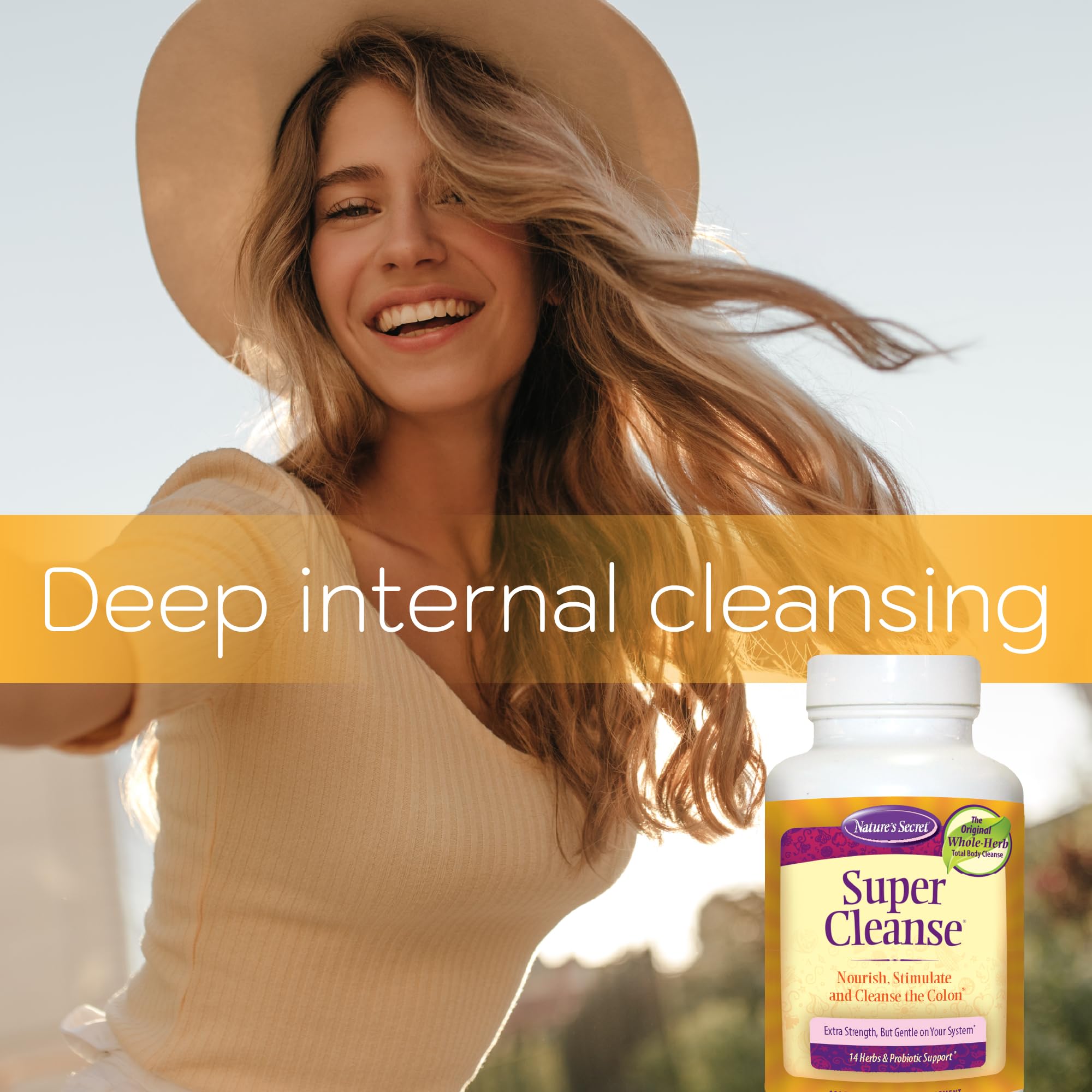 Ingredients panel of Nature's Secret Super Cleanse highlighted.