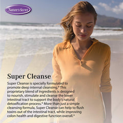 Nature's Secret Super Cleanse packaging front on display