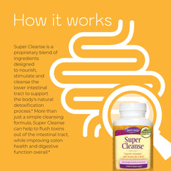 Nature's Secret Super Cleanse probiotic blend featuring gut-friendly Lactobacillus acidophilus.