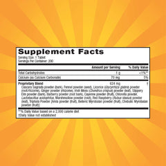 Nature's Secret Super Cleanse tablets closeup showcasing probiotic support for gut balance