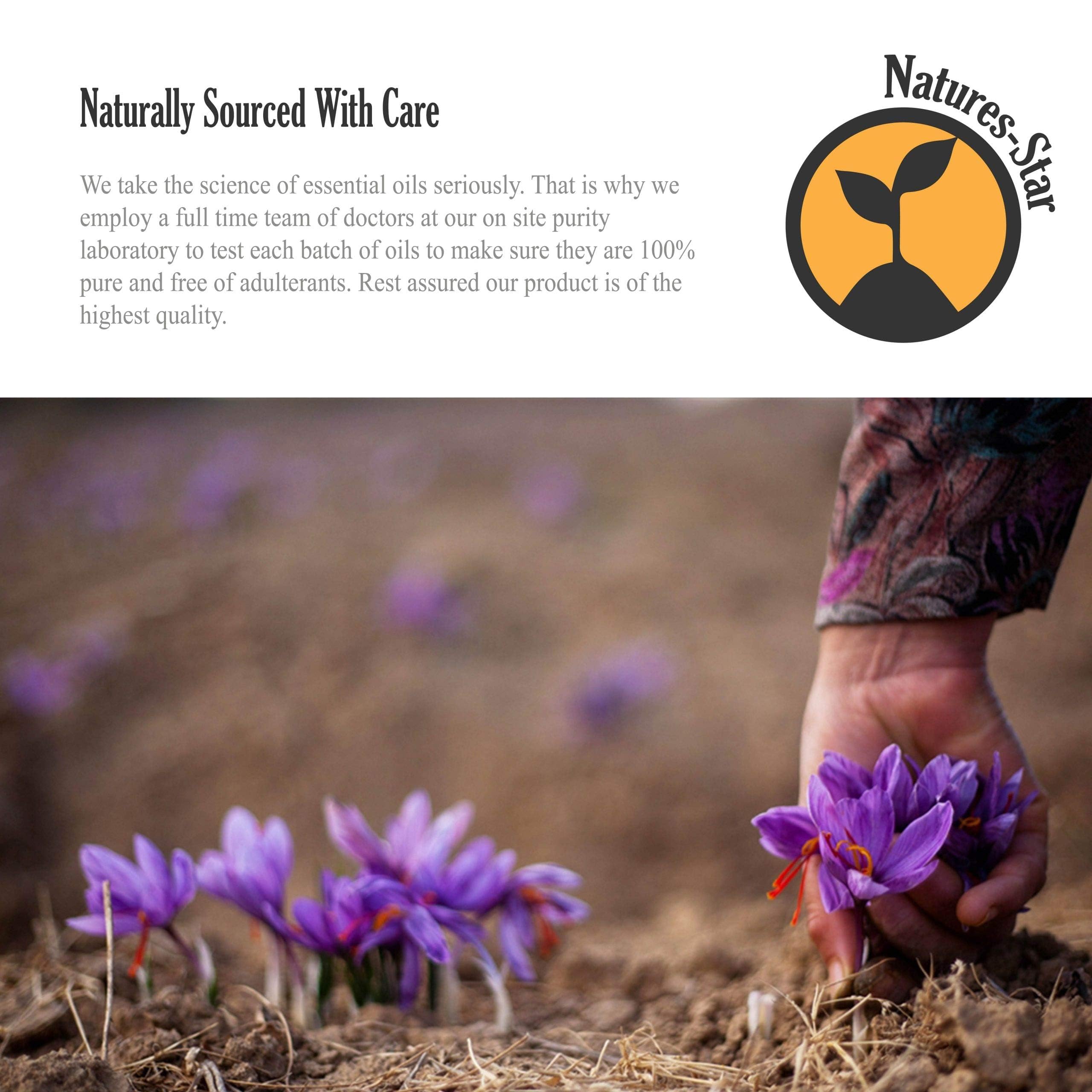 Natures-Star Lavender oil in an amber bottle protecting potency from UV.