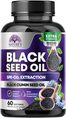 Nature's Strength blackseed oil bottle for easy daily wellness support