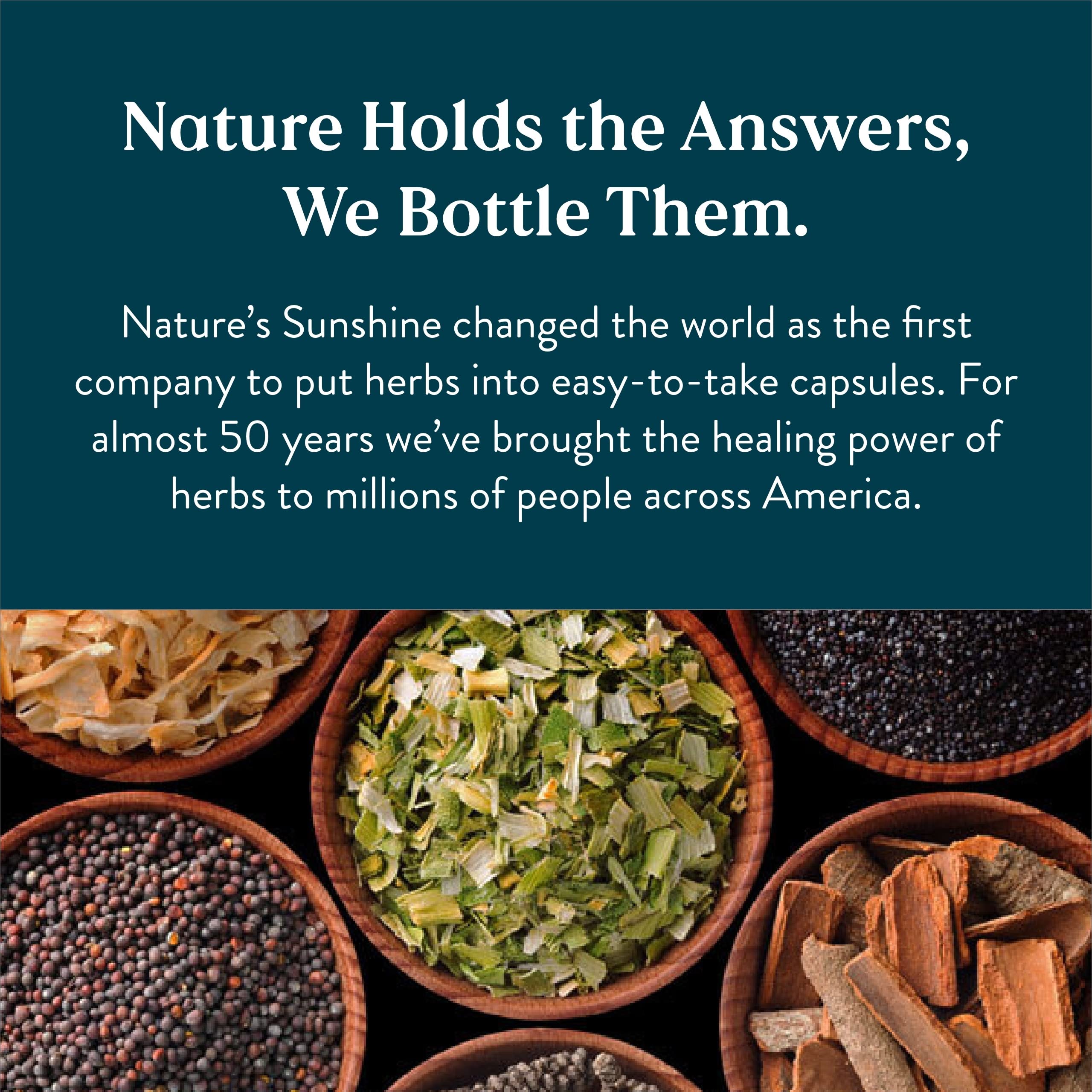 Close-up of the Nature's Sunshine label highlighting antioxidant blend