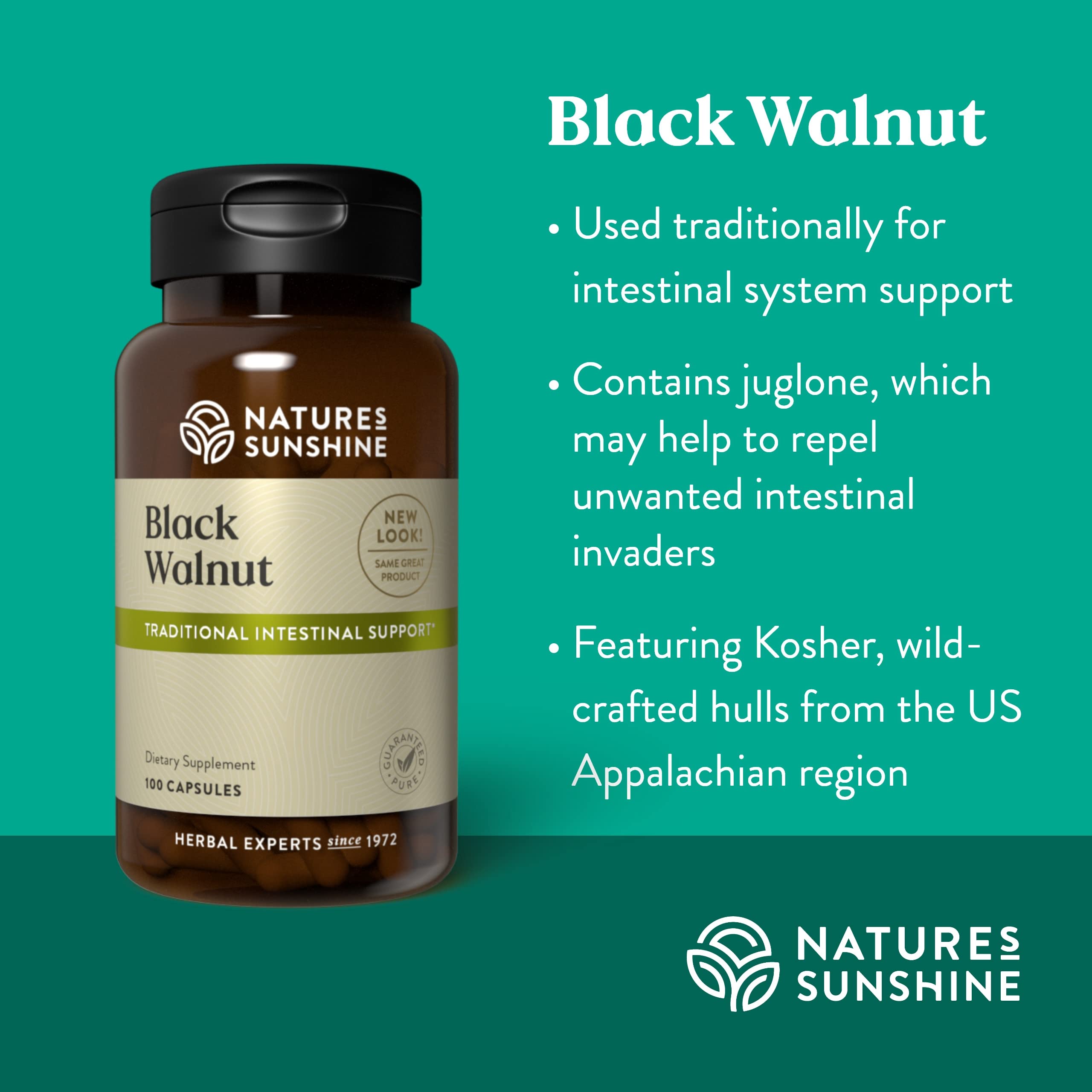 Packaging side view highlighting all-natural single-ingredient formula.