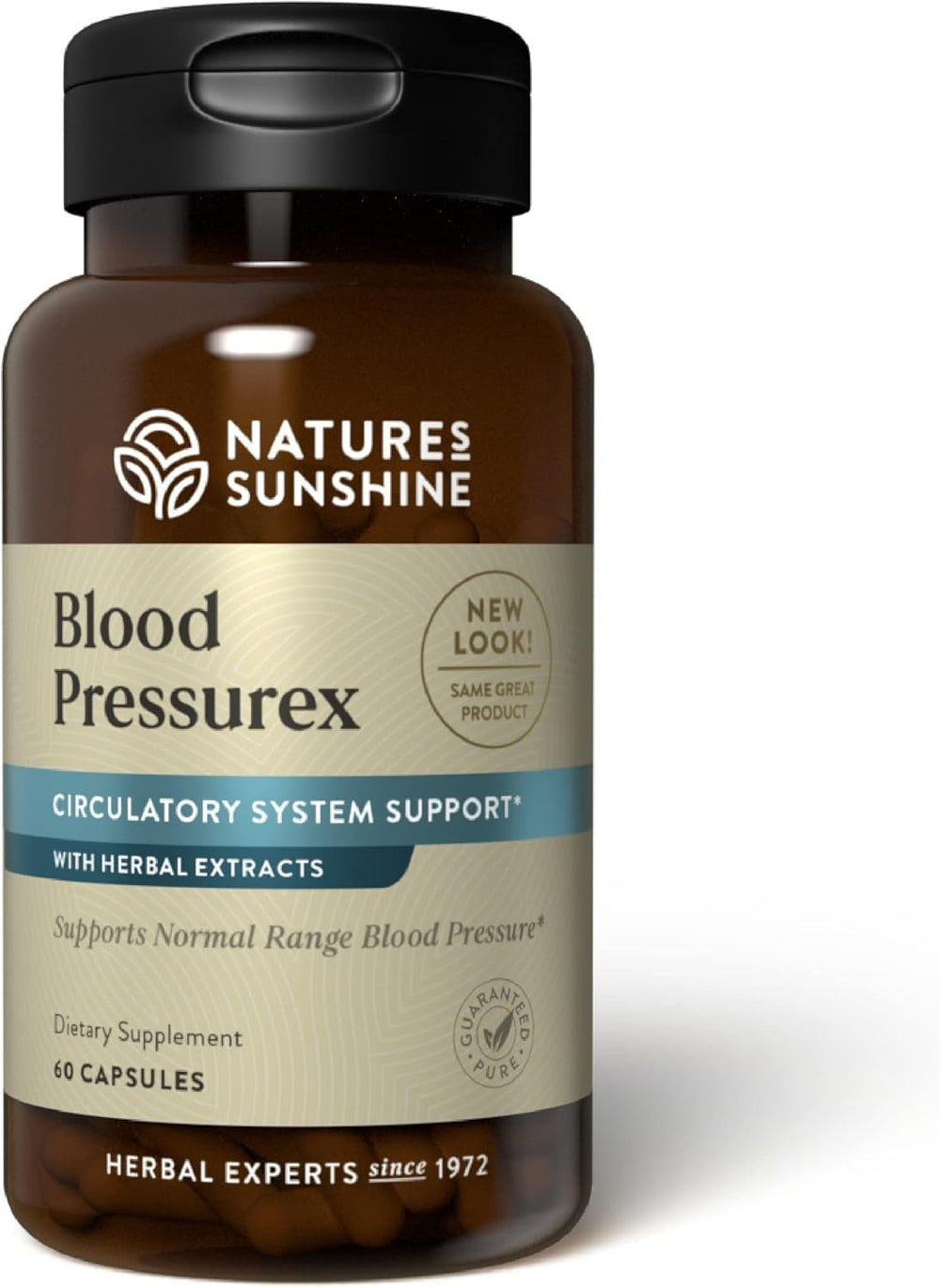 Nature's Sunshine Blood Pressurex bottle front for daily wellness support.