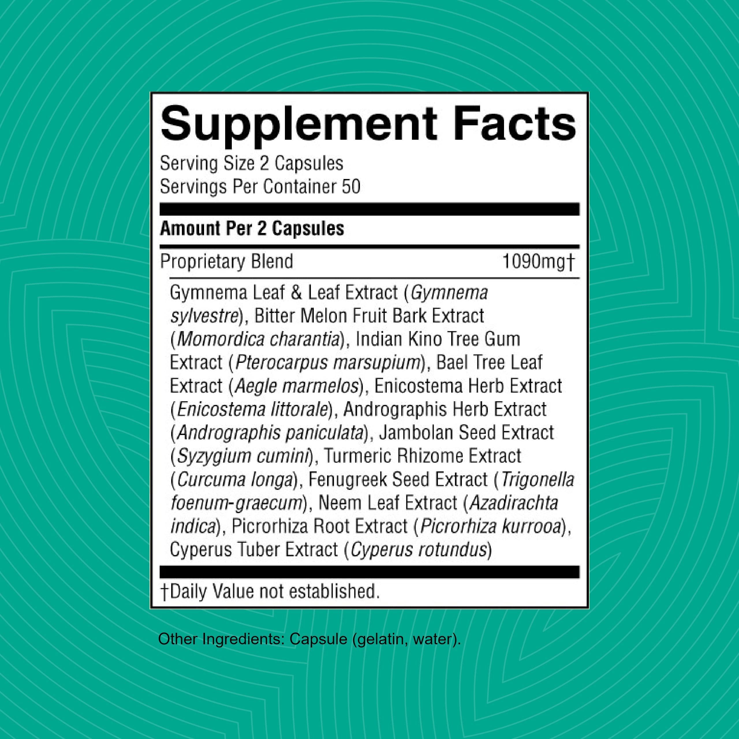 Nature's Sunshine Blood Sugar Formula capsules ready for daily use