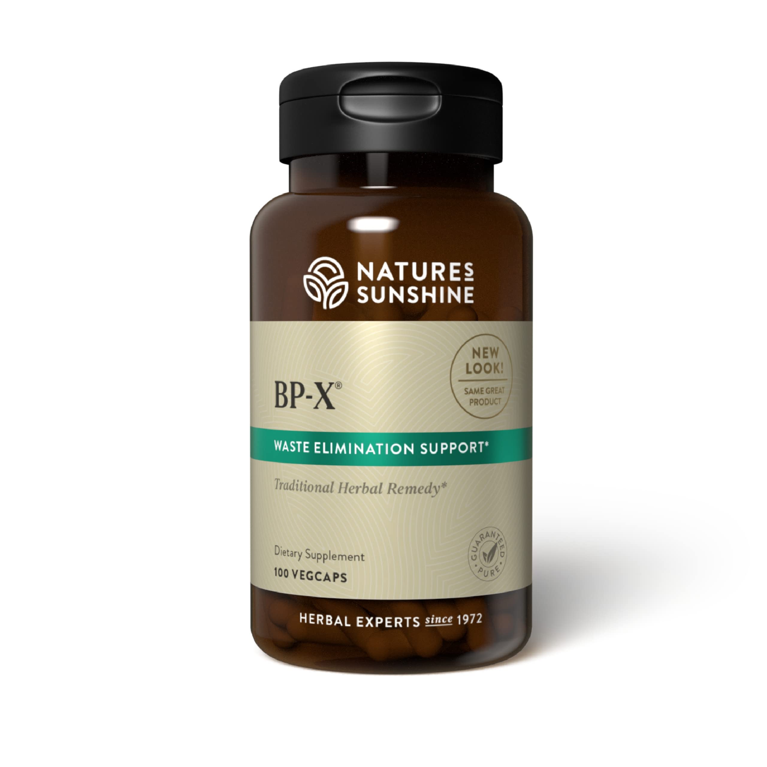 Nature's Sunshine BP-X bottle front with digestive support formulation for daily health.