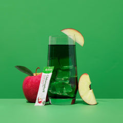 Nature's Sunshine Crisp Apple chlorophyll drink ready for daily wellness