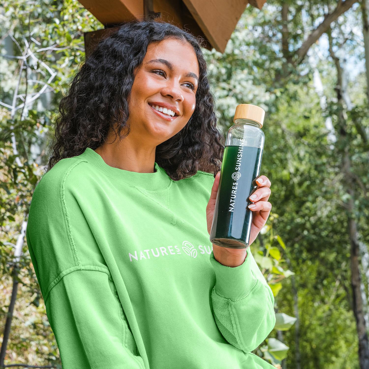 Chlorophyll stick packs from Nature's Sunshine displayed on a store shelf.