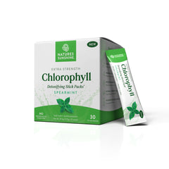 Nature's Sunshine Chlorophyll Stick Packs blend with water for a refreshing on-the-go beverage