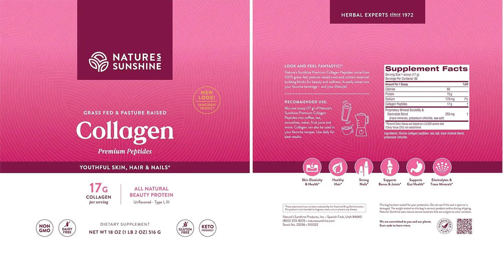 Collagen powder added to a shake for balanced hydration.