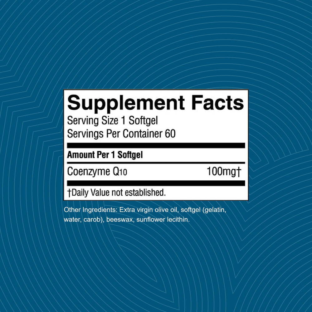 Nature's Sunshine CoQ10-60 softgel capsules ready for everyday circulatory support.