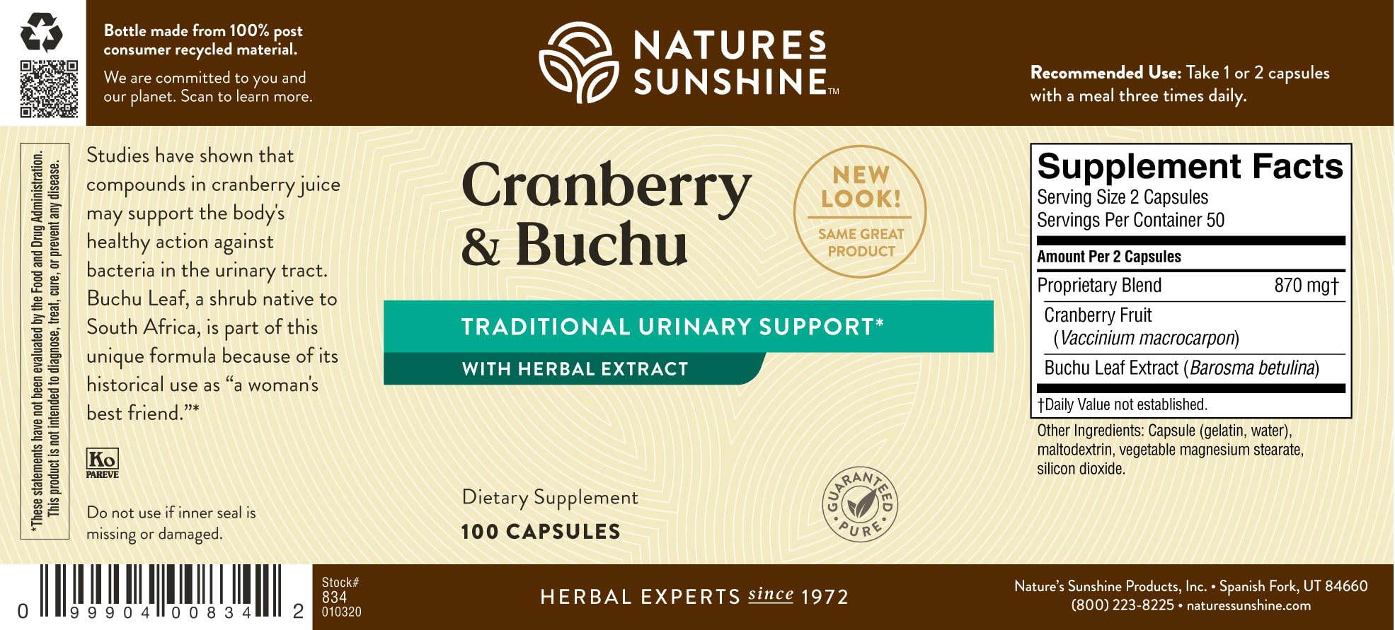 Nature's Sunshine Cranberry and Buchu Concentrate bottle pour demonstrates convenient use