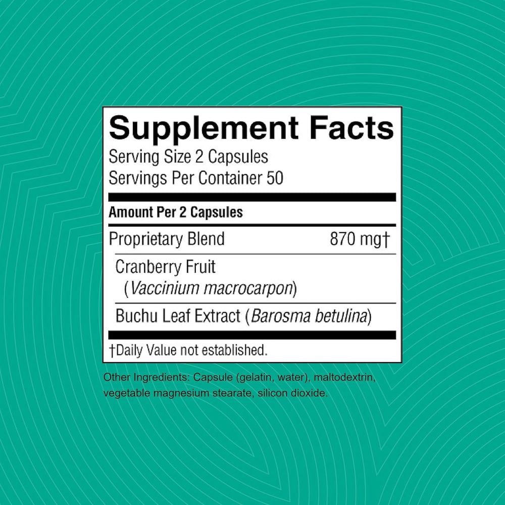 Nature's Sunshine Cranberry and Buchu Concentrate capsules in hand illustrate portability