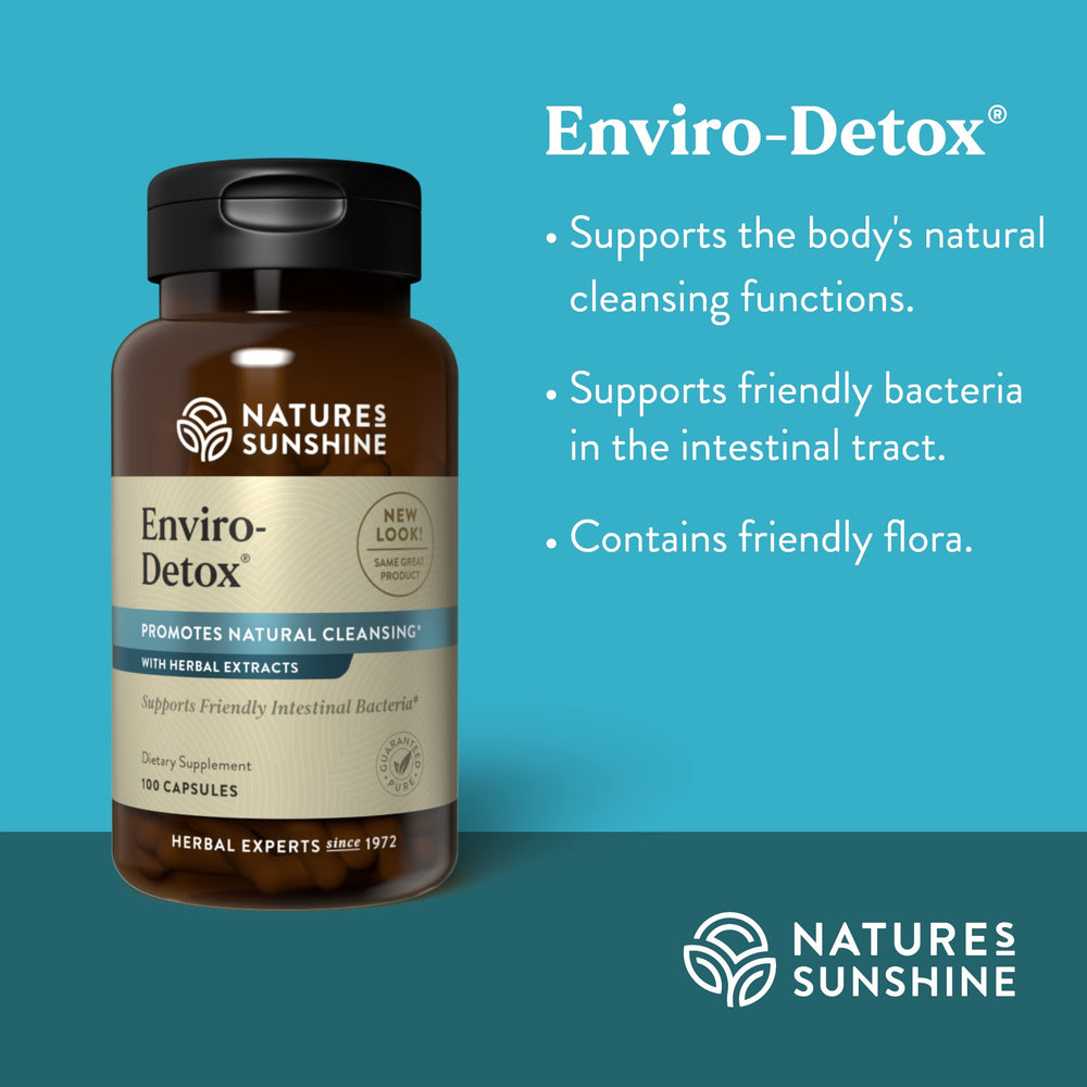 Enviro-Detox label highlighting natural support for digestion