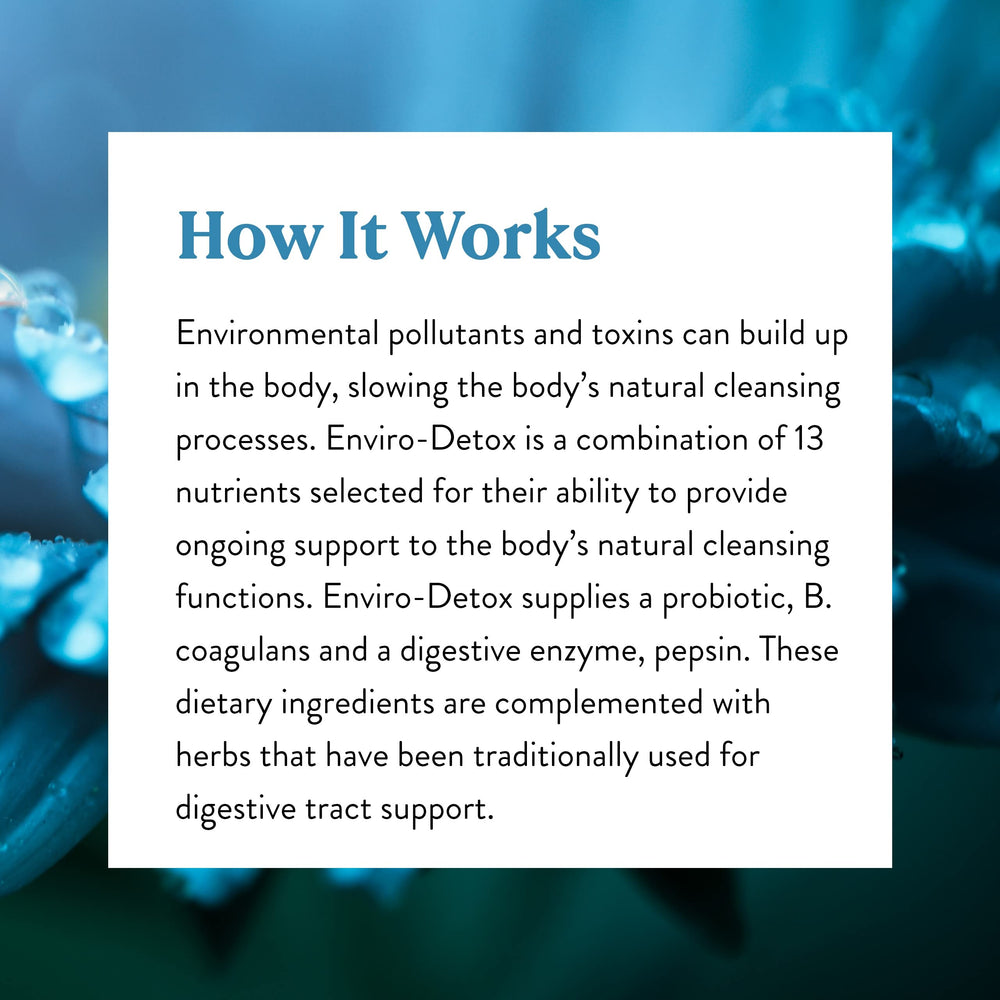 Enviro-Detox on a kitchen shelf display for easy access