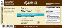 Nature's Sunshine Focus Attention packaging scene conveys brand trust and cognitive support