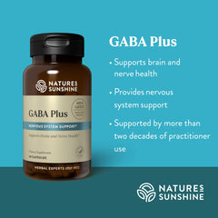 Nature's Sunshine GABA Plus with passionflower indicates natural relaxation ingredients