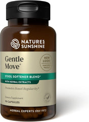 Nature's Sunshine Gentle Move bottle, convenient daily capsules for digestive support