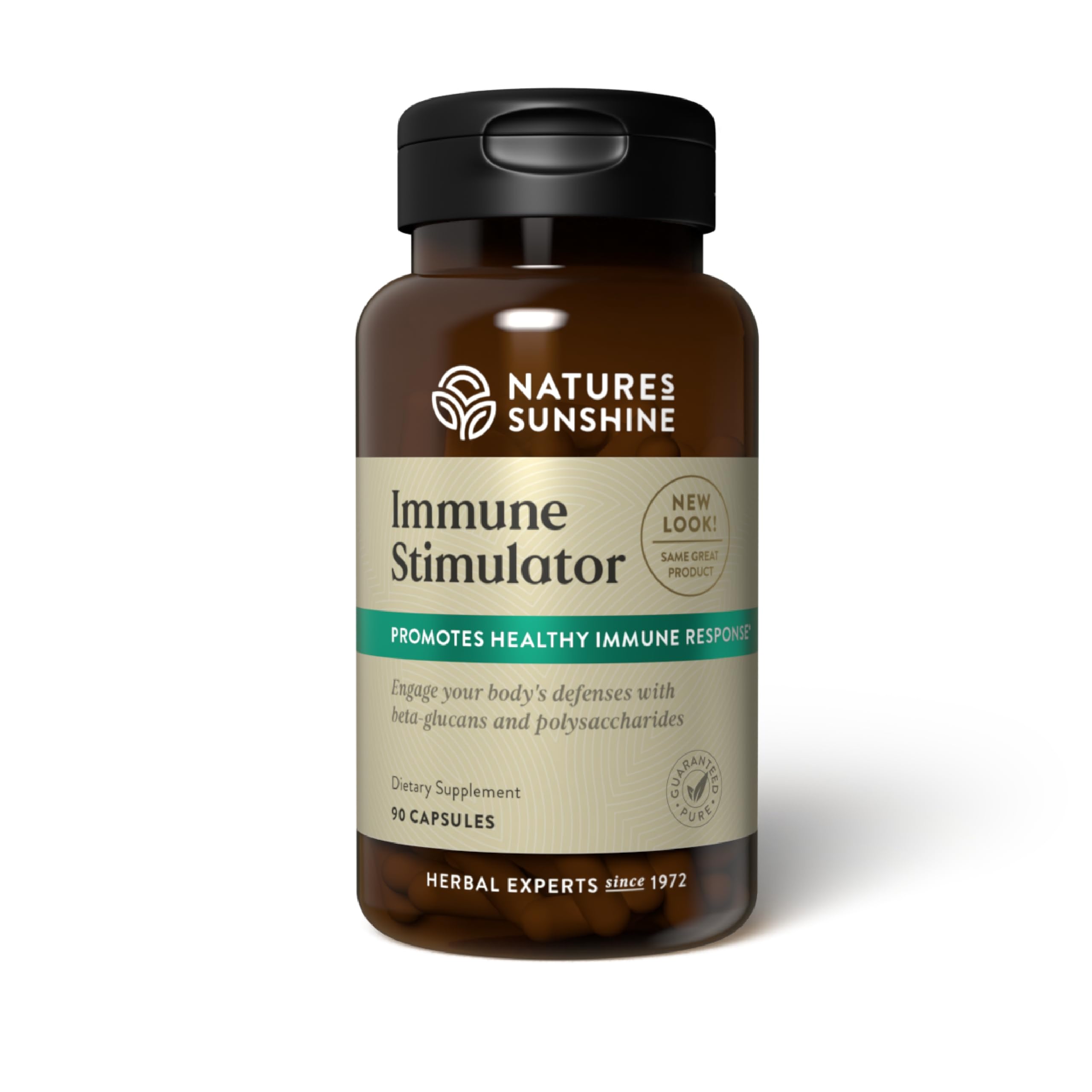 Nature's Sunshine Immune Stimulator bottle with capsules for daily immune support