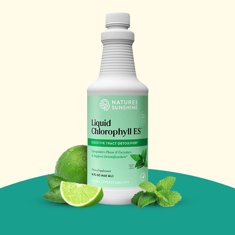 Nature's Sunshine Liquid Chlorophyll supports a healthy-looking complexion with natural antioxidants.